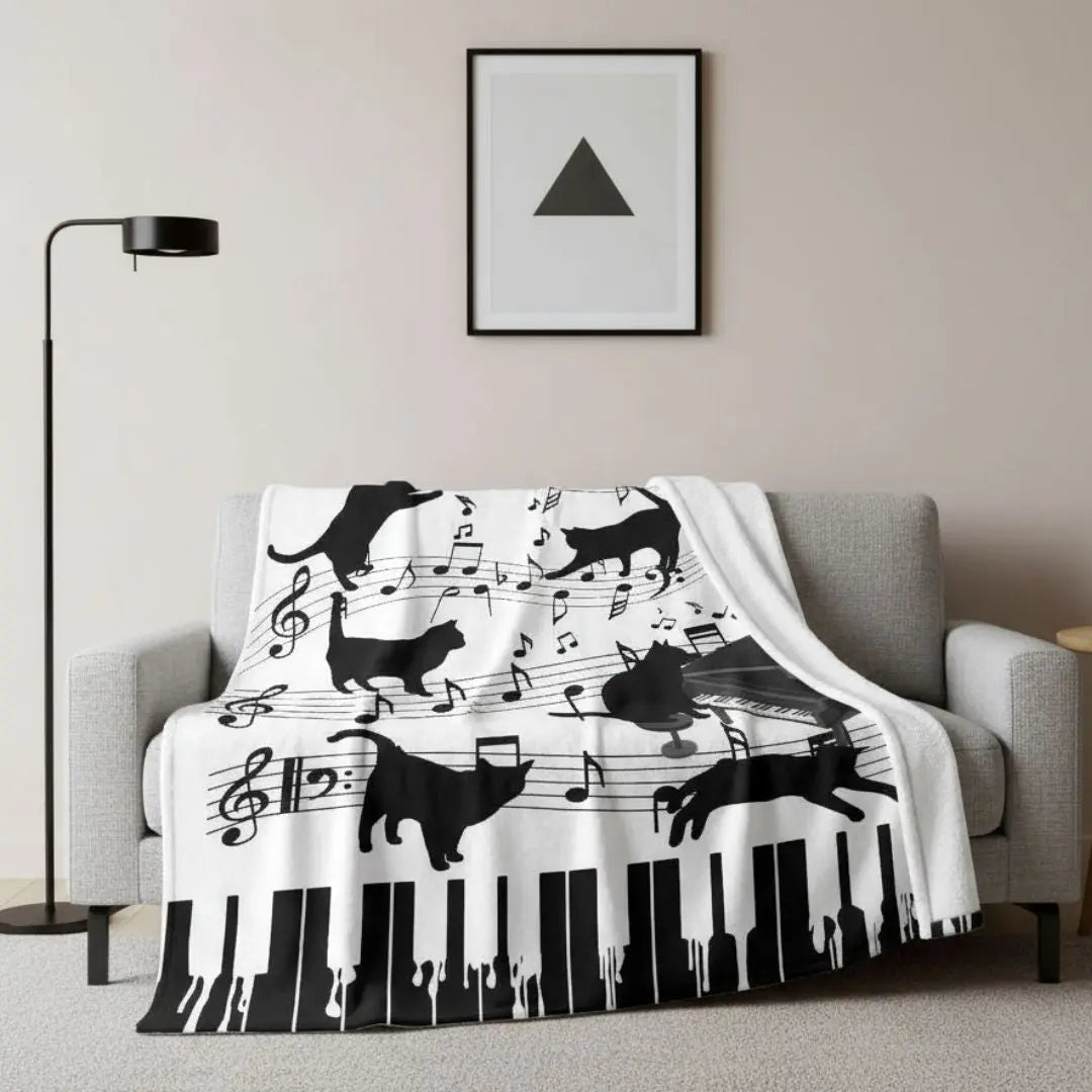 Manta Milo de Gato Piano de Flanela
