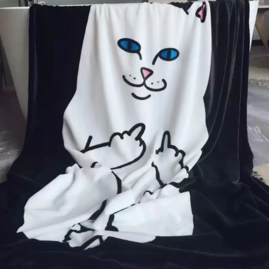 Manta Estampado de Gato de Fleece