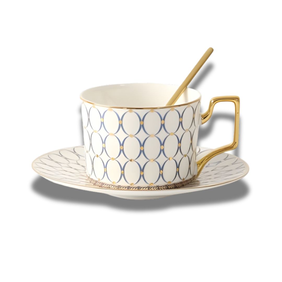 Conjunto de Xícaras de Porcelana para Chá da Tarde