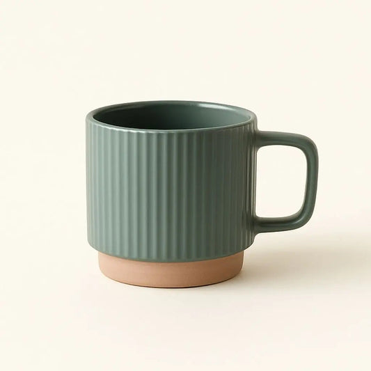 Caneca de Cerâmica Caleb – Xícara de Cerâmica Listrada