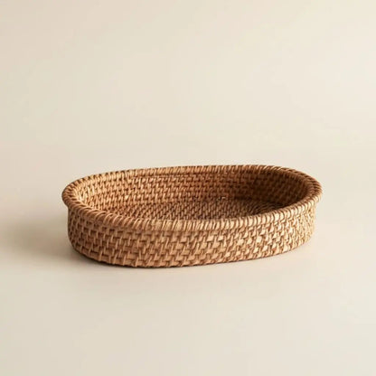 Cesto Oval de Fibra Natural Trançado à Mão Akito