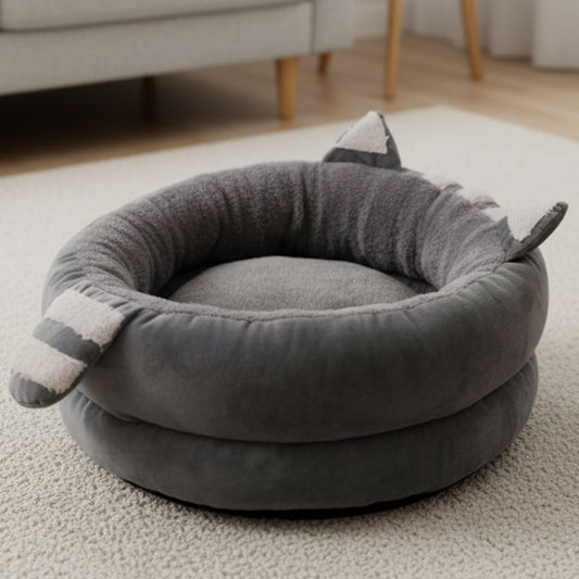 Cama Redonda de Pelúcia para Pet Rocco