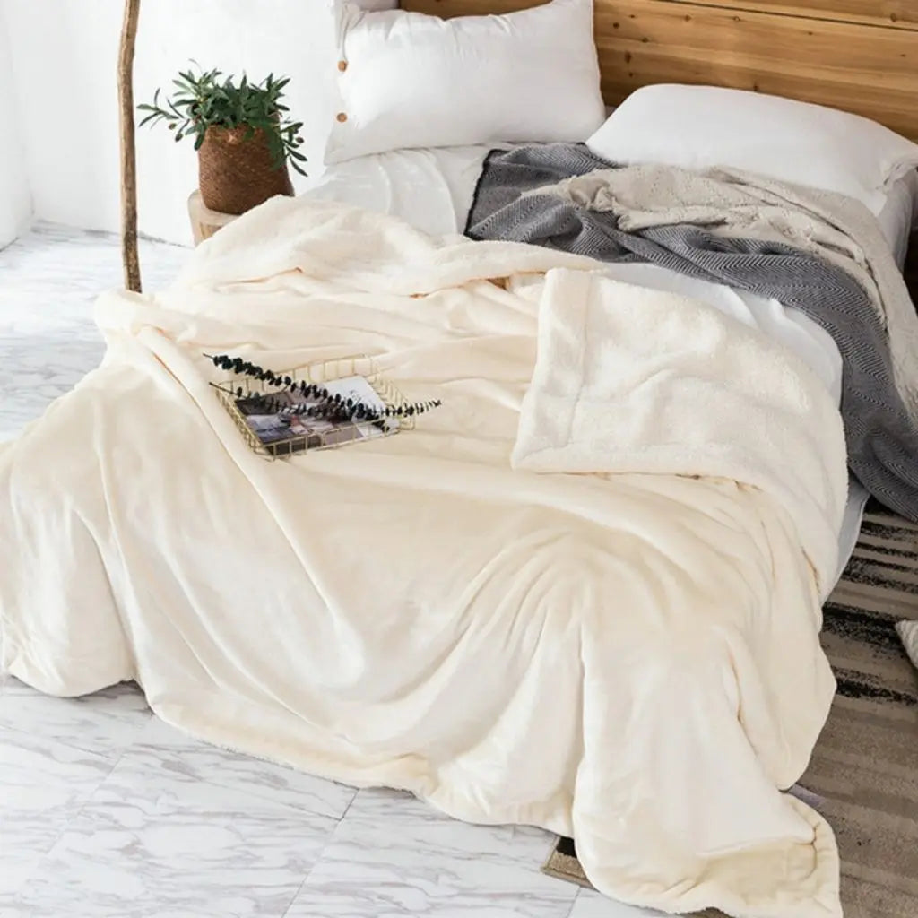 Manta Sienna de Veludo Sherpa de Fleece