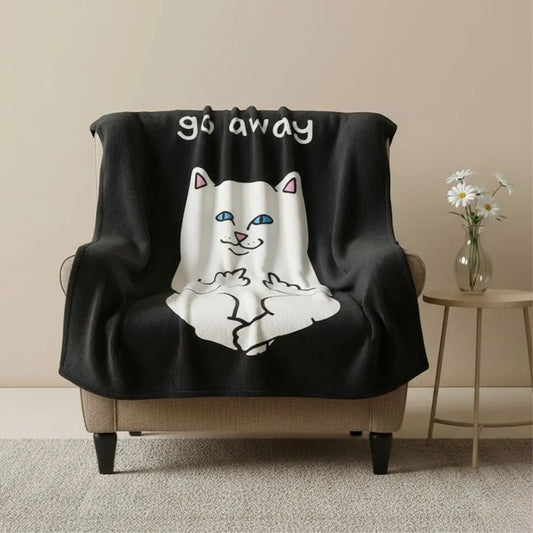 Manta Estampado de Gato de Fleece