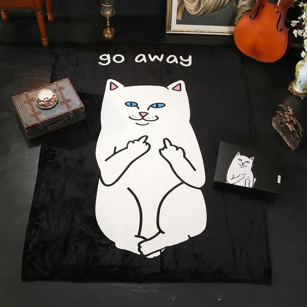 Manta Estampado de Gato de Fleece