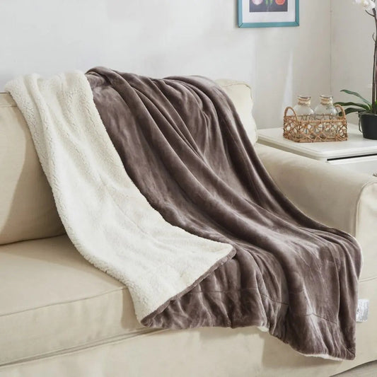 Manta Sienna de Veludo Sherpa de Fleece