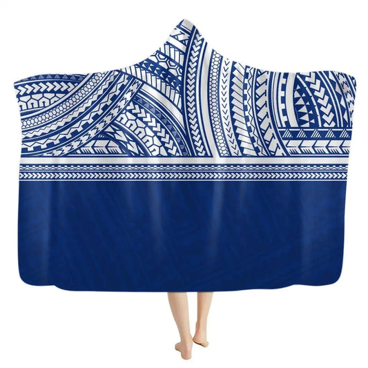 Manta Ayla Boho de Tartaruga com Capuz de Flanela