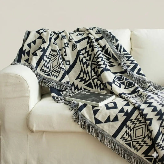 Manta Ethan GeoWoven Macio de Algodão