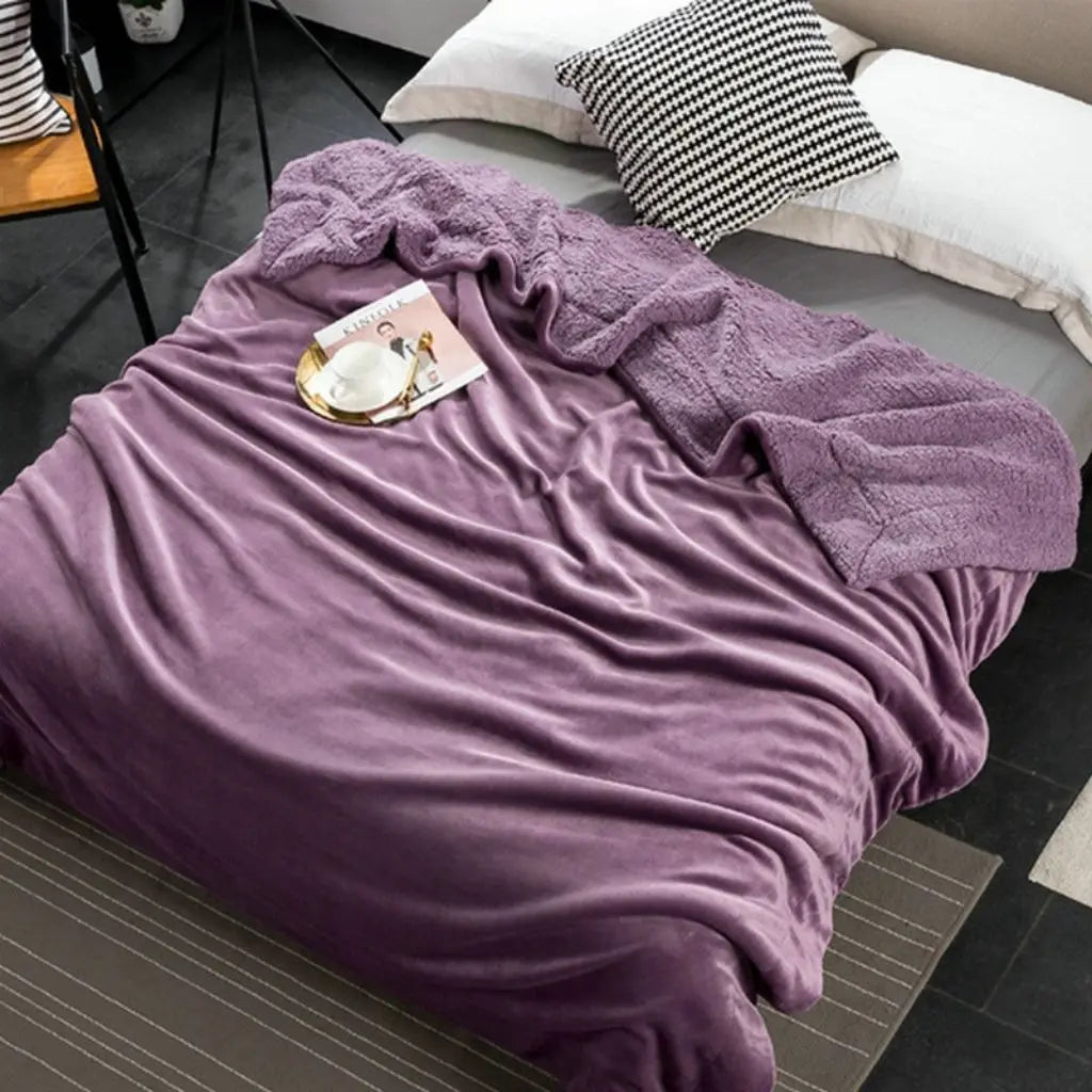 Manta Sienna de Veludo Sherpa de Fleece