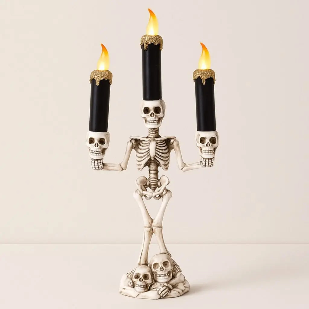 Porta-Velas Esqueleto Bones Trio