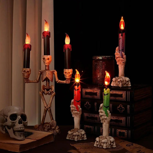 Porta-Velas Esqueleto Bones Trio