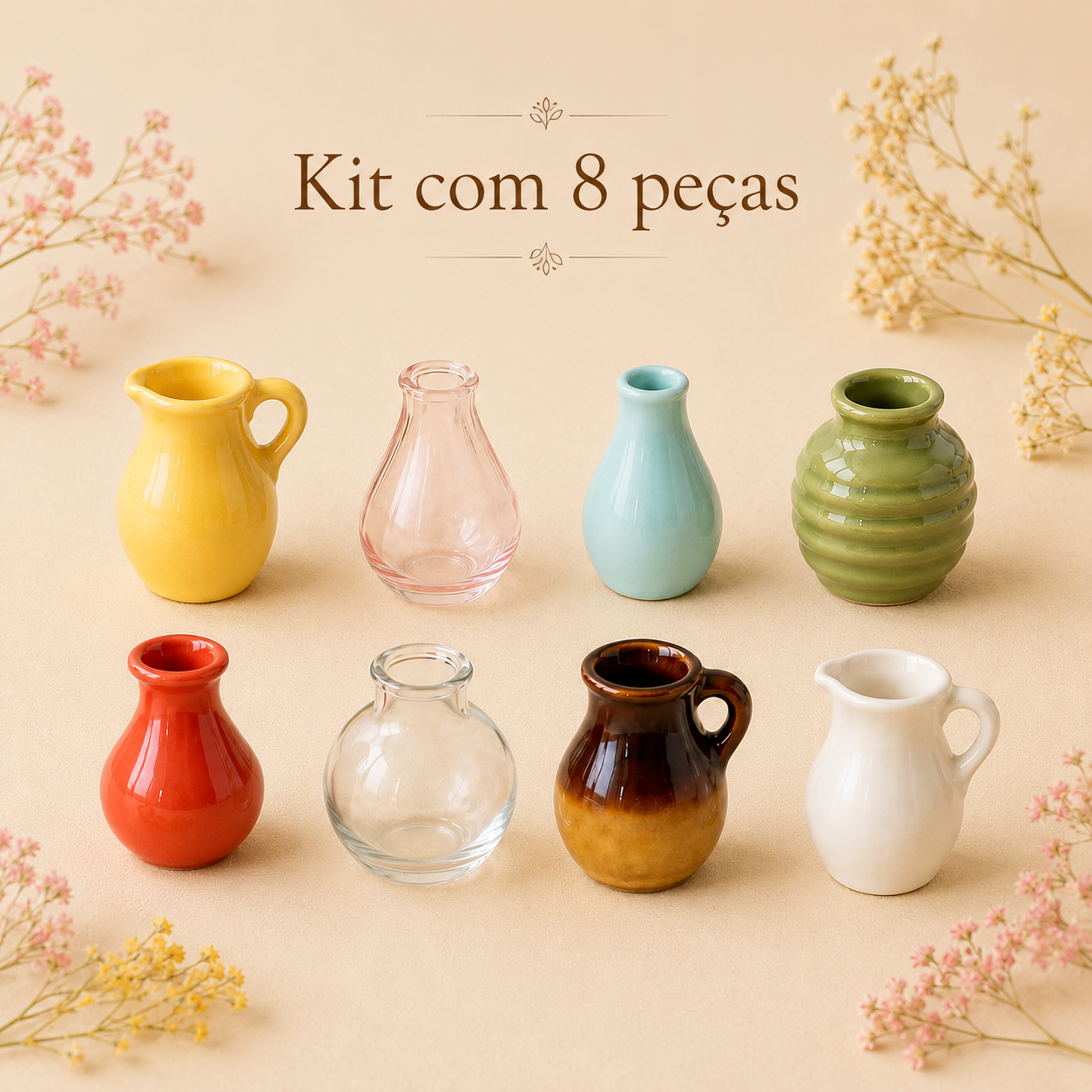 Ímãs de Geladeira em Formato de Vaso Roselle