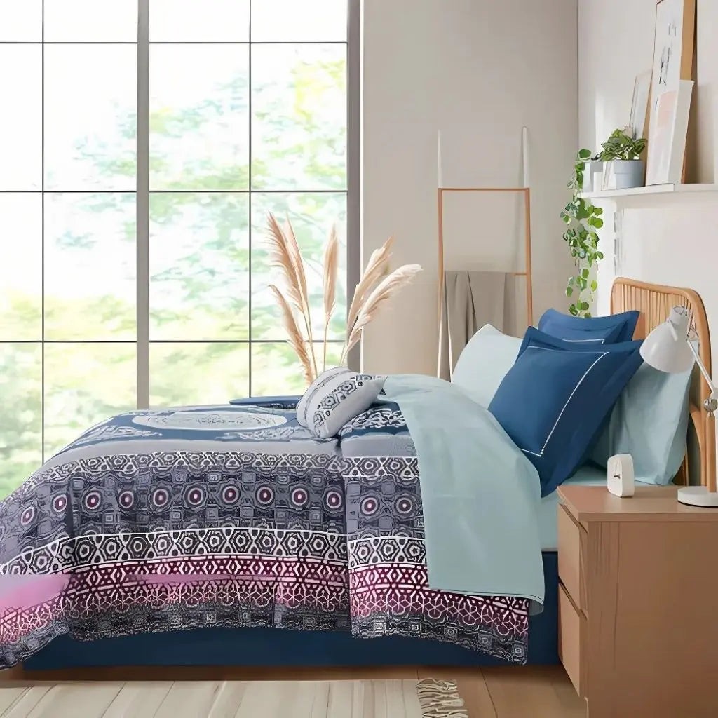 Conjunto de Edredom com Lençóis Isla Boho – Queen