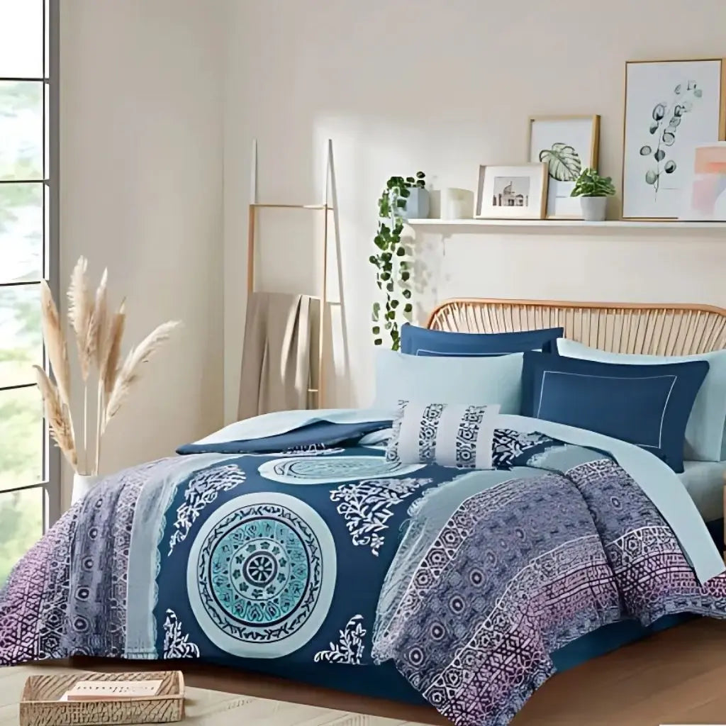 Conjunto de Edredom com Lençóis Isla Boho – Queen