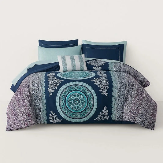Conjunto de Edredom com Lençóis Isla Boho – Queen