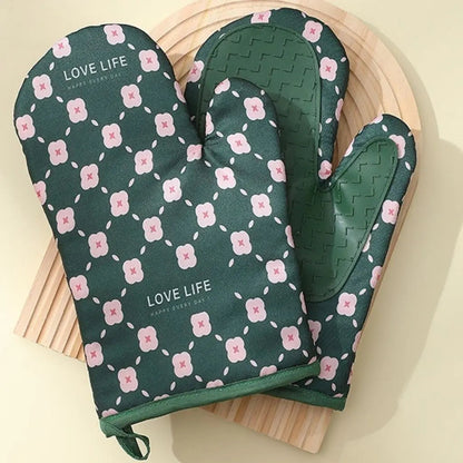 Luvas de Forno Hannah – Luvas de Algodão e Silicone Resistentes ao Calor