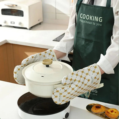 Luvas de Forno Hannah – Luvas de Algodão e Silicone Resistentes ao Calor