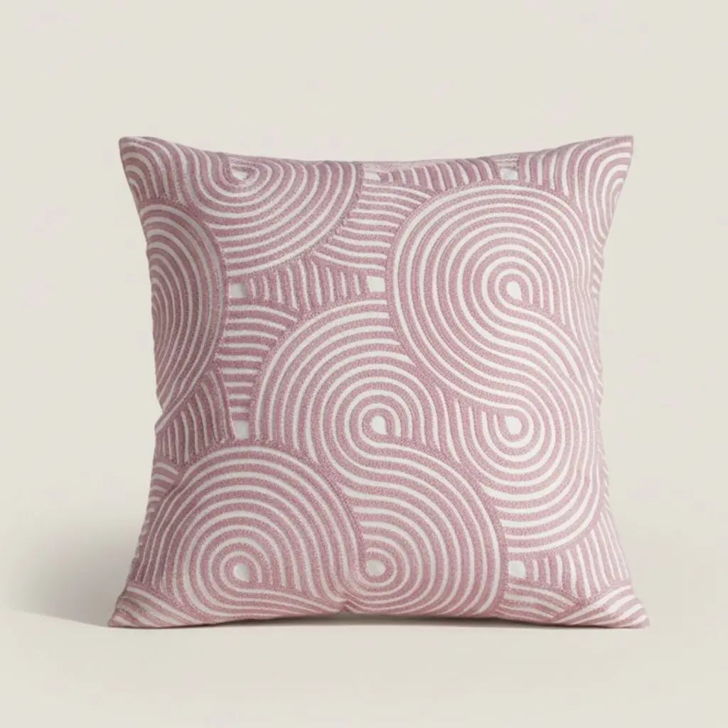 Fronhas Decorativas Lena Espiral Bordado de Algodão