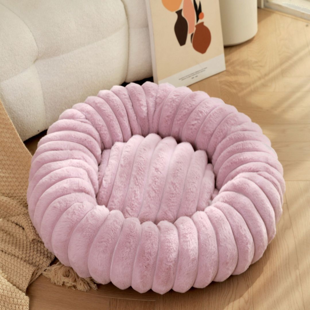 Cama Redonda de Pelúcia para Cachorro Elina