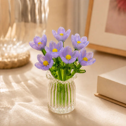 Conjunto de Flores de Vidro em Miniatura Floria