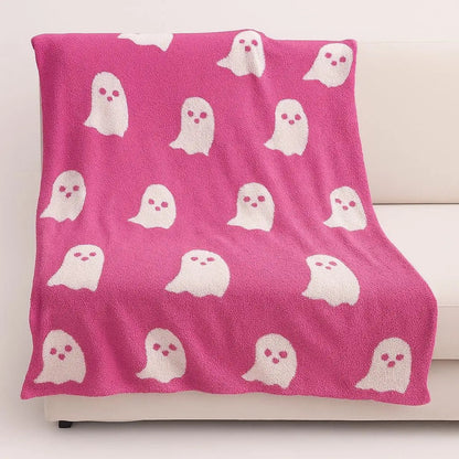 Manta Hailey Fantasma em Tricô Halloween