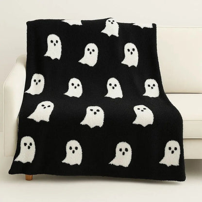 Manta Hailey Fantasma em Tricô Halloween