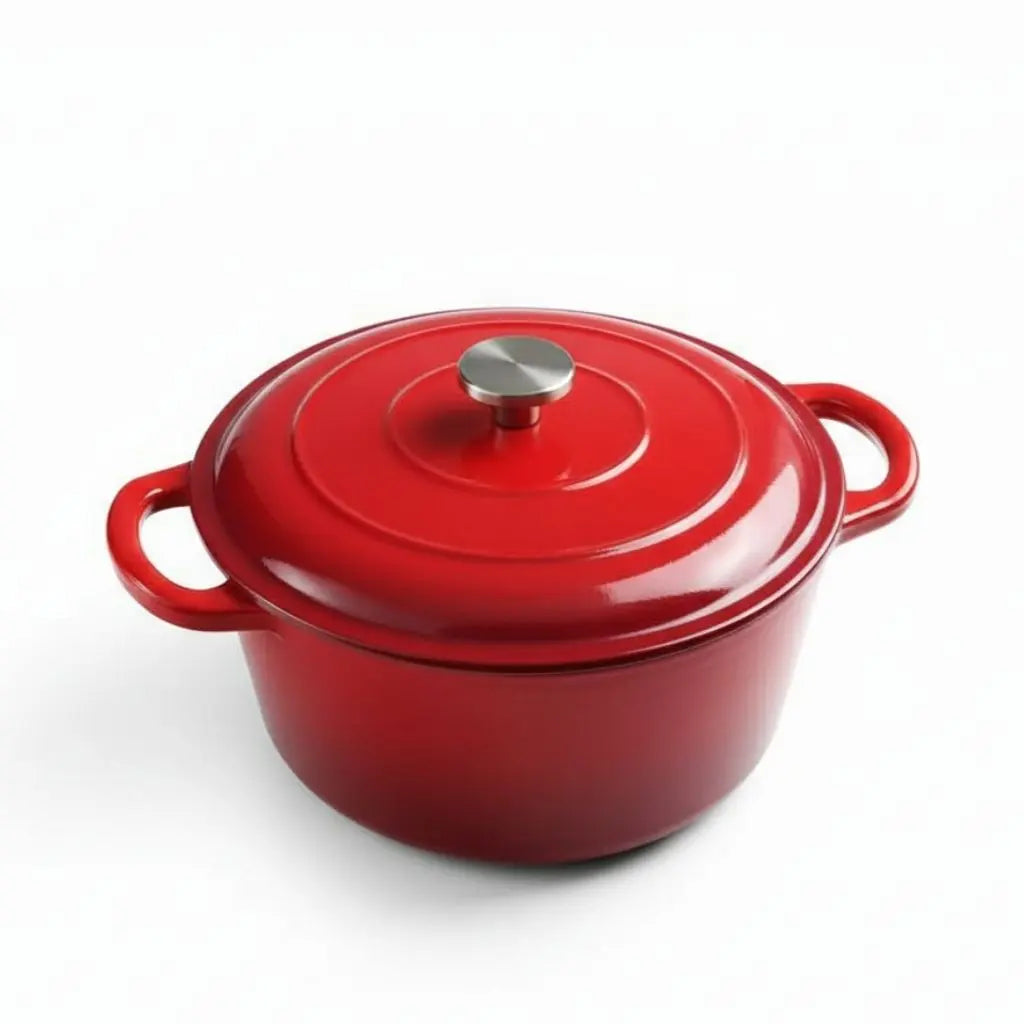 Panela de Sopa em Ferro Fundido Esmaltado Clara