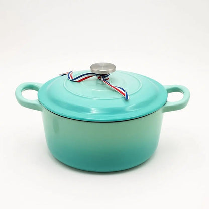 Panela de Sopa em Ferro Fundido Esmaltado Clara
