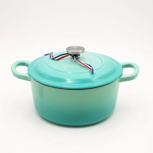 Panela de Sopa em Ferro Fundido Esmaltado Clara