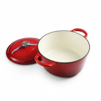 Panela de Sopa em Ferro Fundido Esmaltado Clara