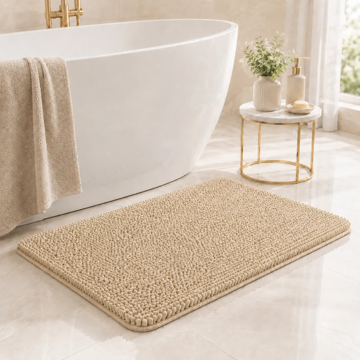 Tapete de Banheiro Absorvente em Chenille Kaelis