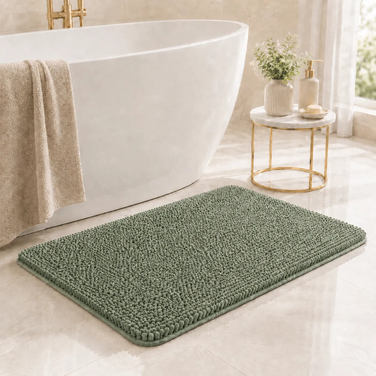 Tapete de Banheiro Absorvente em Chenille Kaelis
