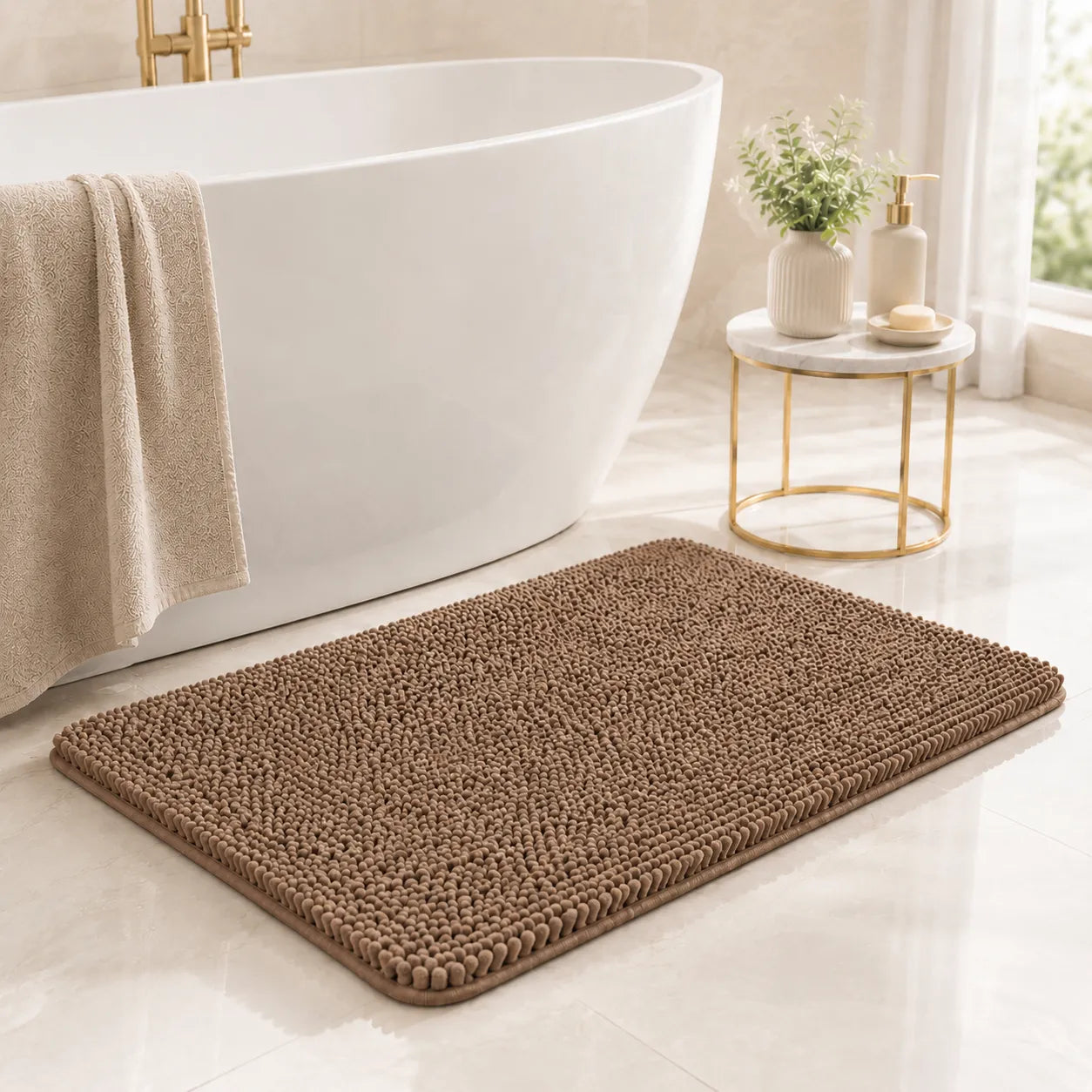 Tapete de Banheiro Absorvente em Chenille Kaelis