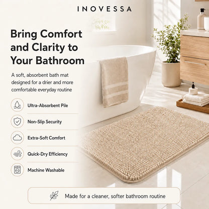 Tapete de Banheiro Absorvente em Chenille Kaelis