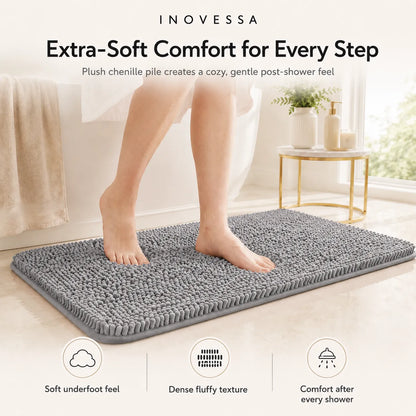 Tapete de Banheiro Absorvente em Chenille Kaelis
