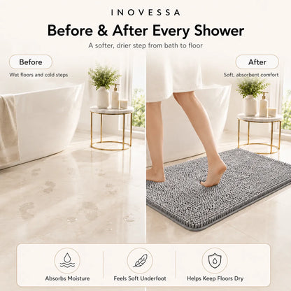 Tapete de Banheiro Absorvente em Chenille Kaelis