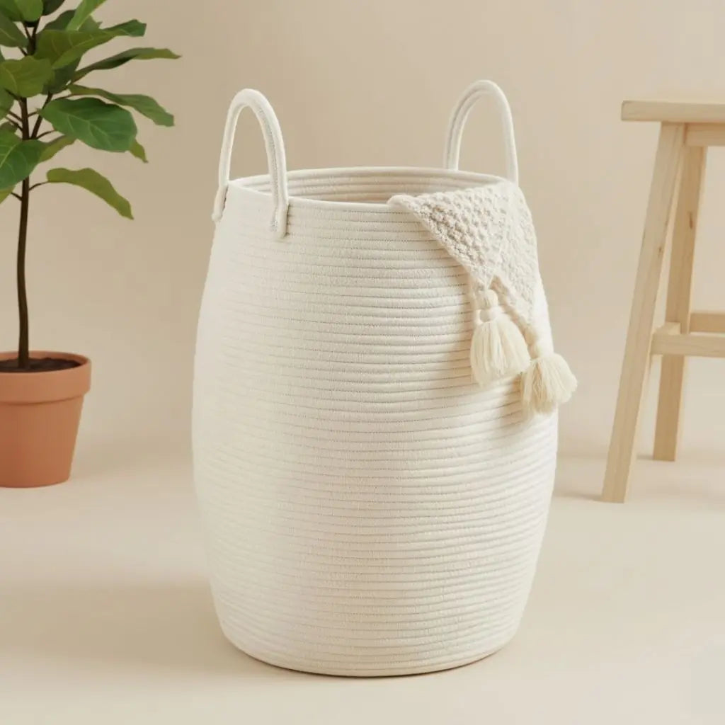 Cesto de Roupa em Corda Trançada Mason