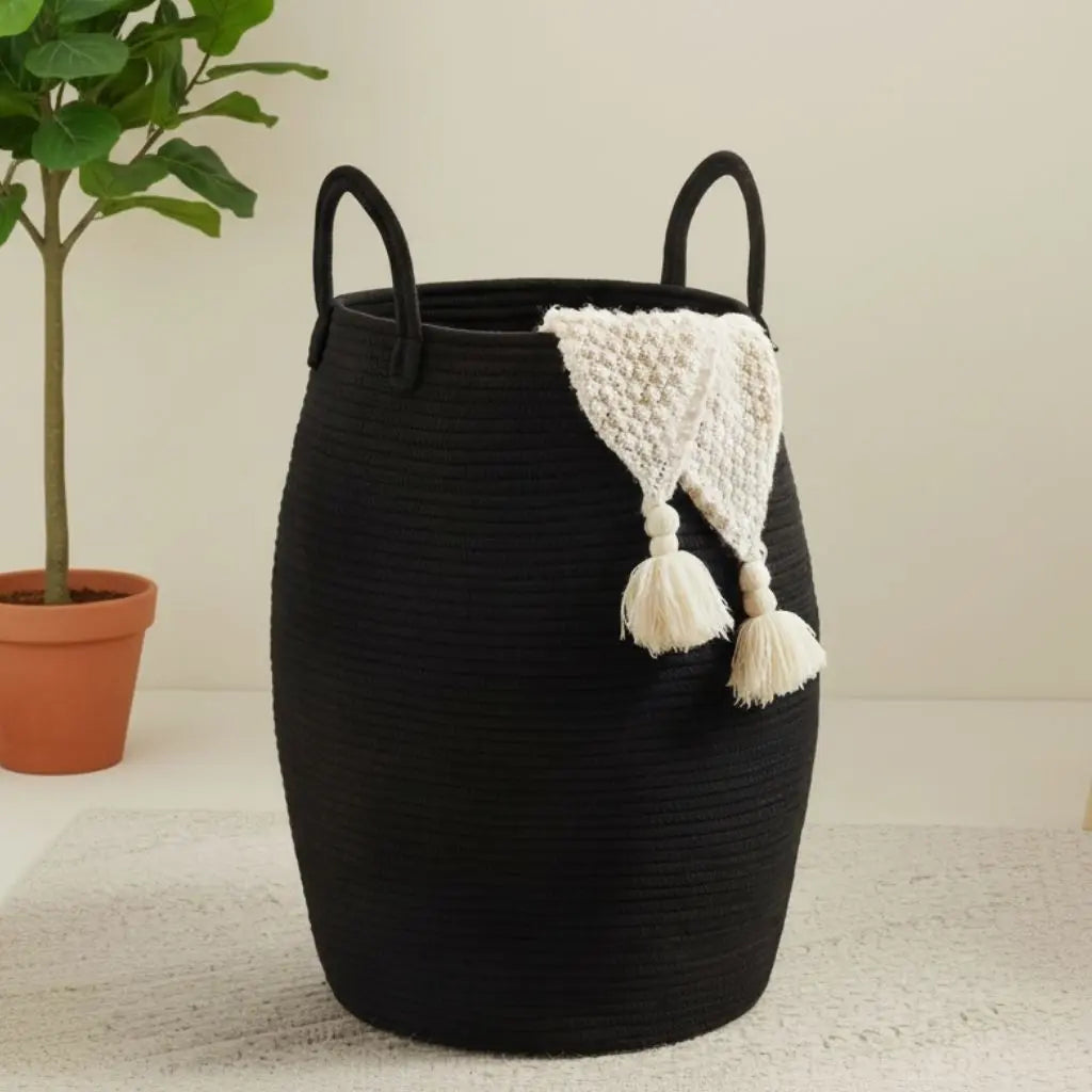 Cesto de Roupa em Corda Trançada Mason