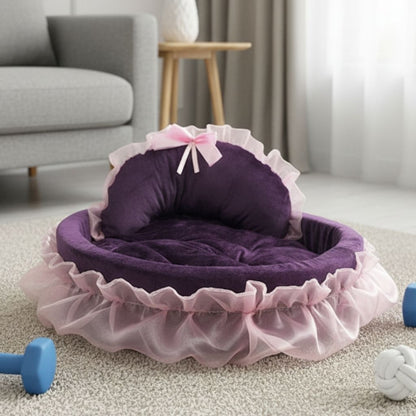 Cama Aconchegante com Babados para Pet Bella