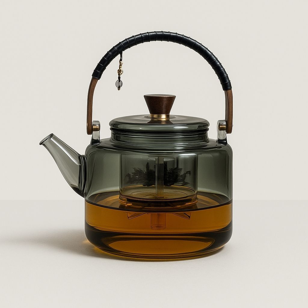 Conjunto de Chá com Bule de Vidro Yuyue