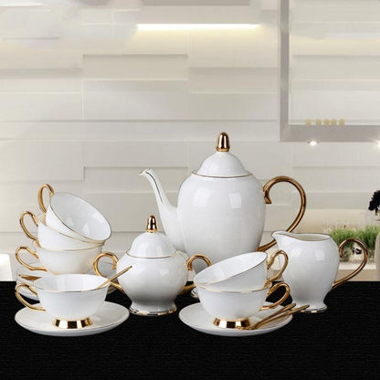 Conjunto de Chá e Café em Bone China Aurora