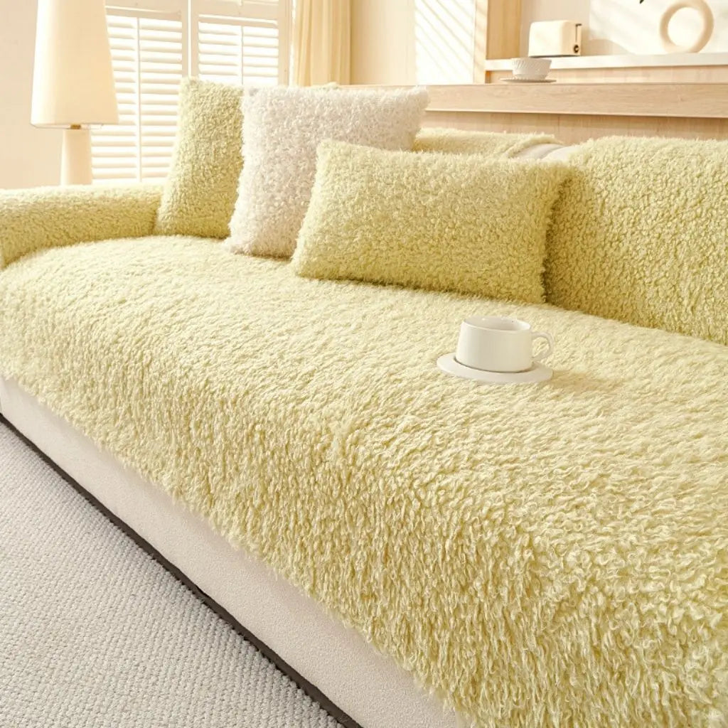 Capa de Sofá Lillian Polar de Fleece Grosso de Inverno