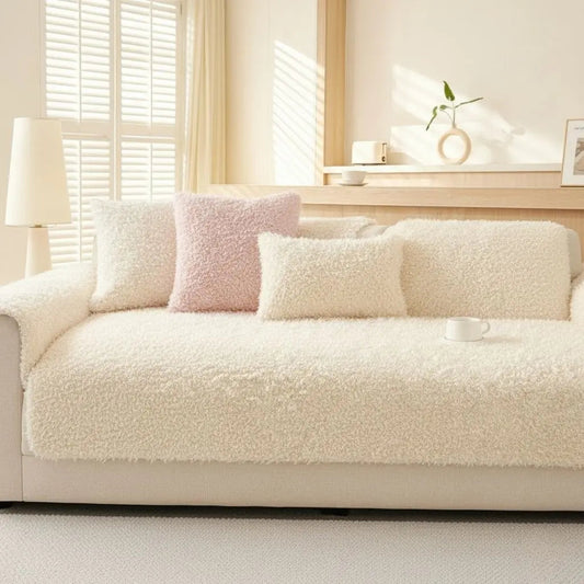 Capa de Sofá Lillian Polar de Fleece Grosso de Inverno