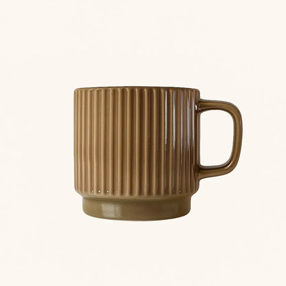 Caneca de Cerâmica Caleb – Xícara de Cerâmica Listrada