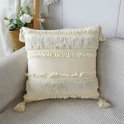 Coleção de Fronhas com Tufos e Franjas Boho