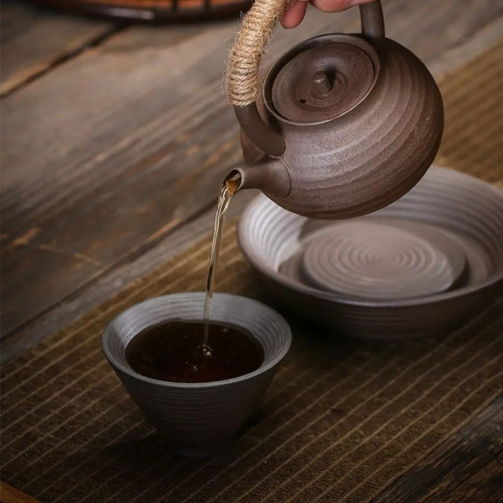 Bule Gongfu Artesanal de Cerâmica Tradicional