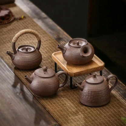 Bule Gongfu Artesanal de Cerâmica Tradicional