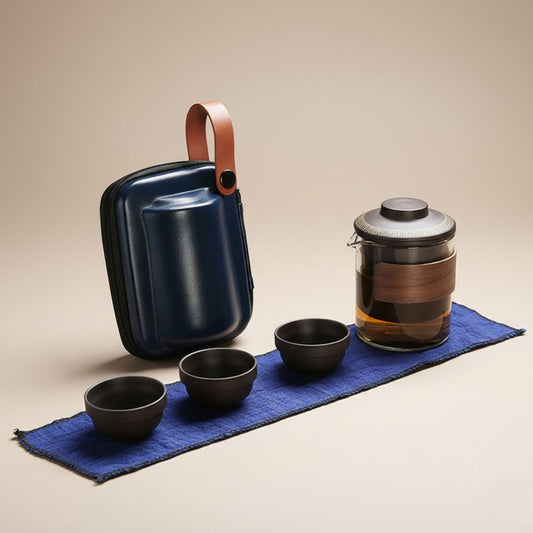 Conjunto de Chá de Viagem em Argila Roxa Kung Fu
