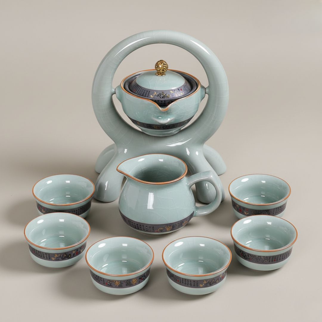 Conjunto de Chá Kung Fu Ruyao Retrô de Porcelana