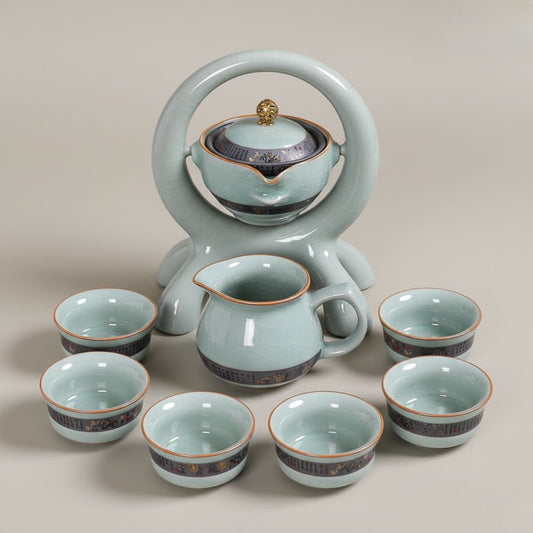 Conjunto de Chá Kung Fu Ruyao Retrô de Porcelana